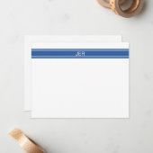 Anfangsbuchstaben Modernes Minimalistisches Flachb Mitteilungskarte (Vorderseite/Rückseite Beispiel)