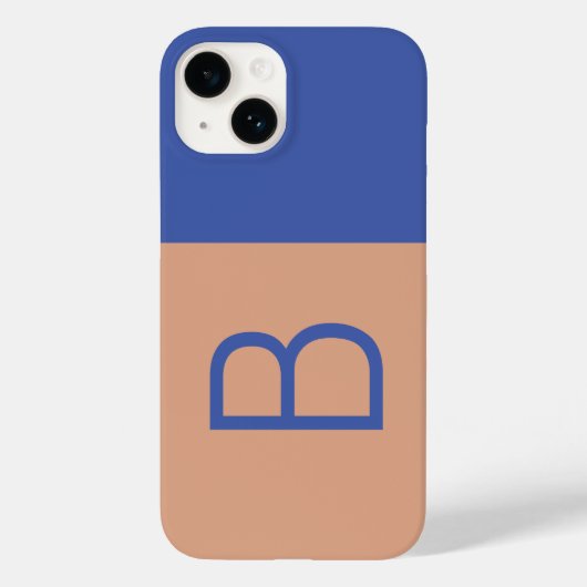 Anfangsbuchstaben Monogram, Moderner Farbblock Case-Mate iPhone Hülle (Rückseite)