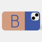 Anfangsbuchstaben Monogram, Moderner Farbblock Case-Mate iPhone Hülle (Rückseite (Horizontal))