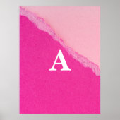 Anfangsbuchstaben Monogram Moderner Stylist rosa Poster (Vorne)