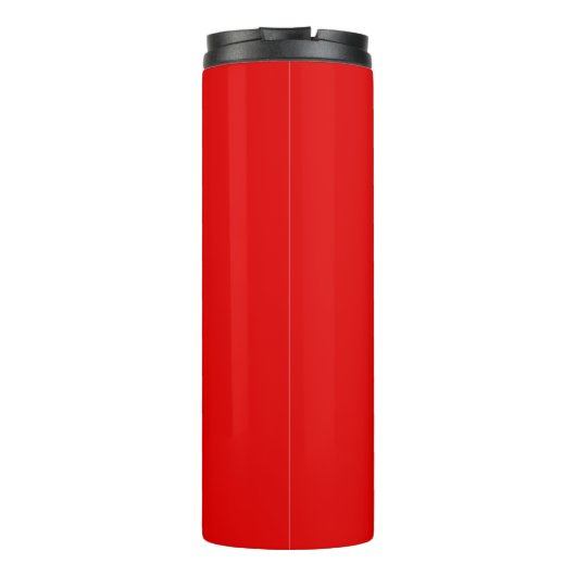 Anfangsbuchstaben Monogram, Modernes Rotes Weiß Thermosbecher (Rückseite)