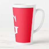 Anfangsbuchstaben Monogram Red White Schlicht Simp Milchtasse (Rechts)