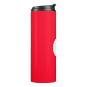 Anfangsbuchstaben Monogram Red White Schlicht Simp Thermosbecher (Nach links gedreht)