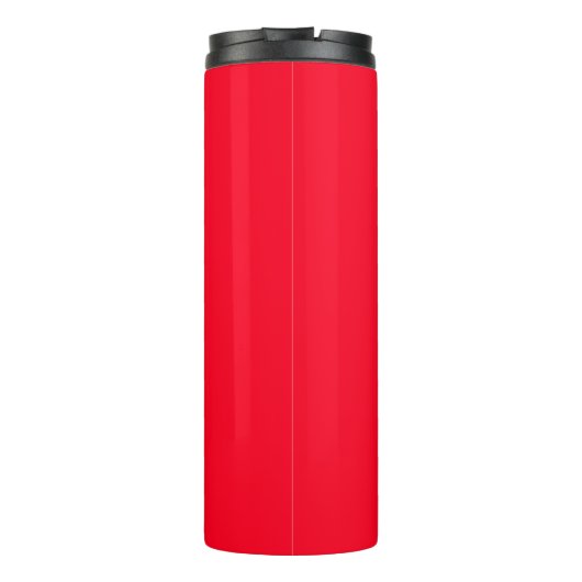 Anfangsbuchstaben Monogram Red White Schlicht Simp Thermosbecher (Rückseite)