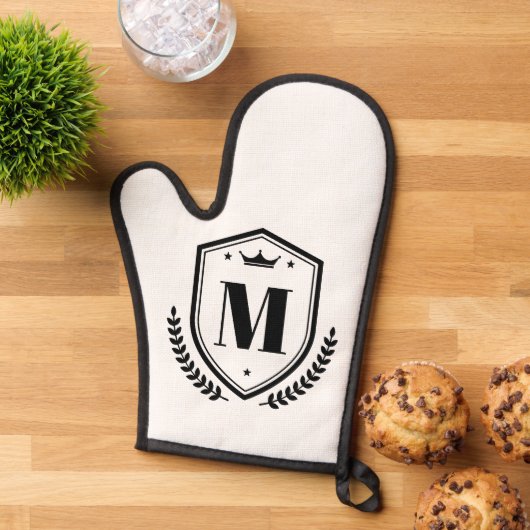 Anfangsbuchstaben Monogramm-Abzeichen Ofenhandschuh (Oben unten)