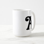 Anfangsbuchstaben Monogramm anpassbare Gegenwart Kaffeetasse (VorderseiteRechts)