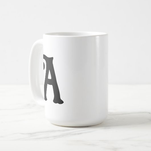 Anfangsbuchstaben Monogramm anpassbare Gegenwart Kaffeetasse (Vorderseite Links)