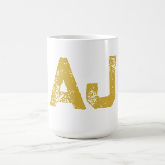 Anfangsbuchstaben Monogramm Goldfarbe Schlicht Ein Kaffeetasse (Mittel)