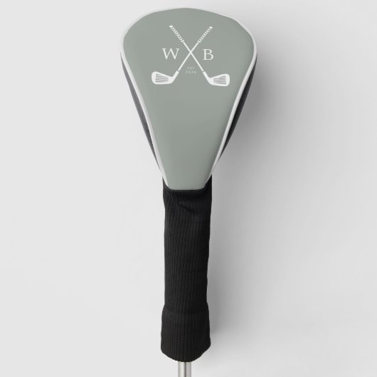 Anfangsbuchstaben Monogramm Golf Baby Shower Headcover (Vorderseite)