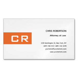 Anfangsbuchstaben Monogramm Modern Minimalistisch Magnetische Visitenkarte