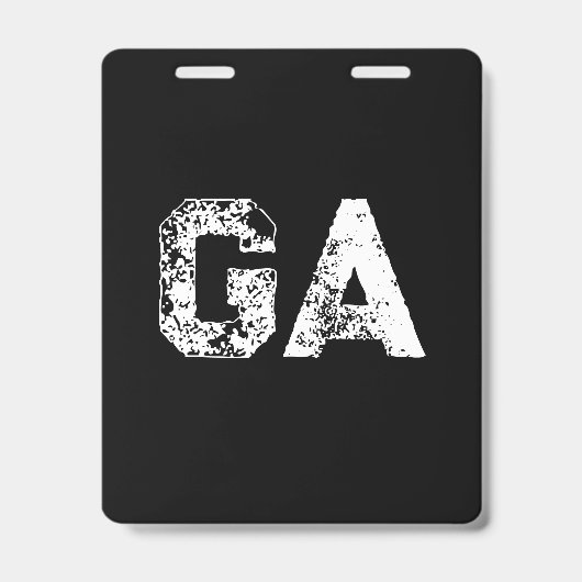 Anfangsbuchstaben Monogramm Schwarz Weiß Schlicht Ausweis (Vorderseite)