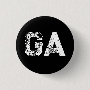 Anfangsbuchstaben Monogramm Schwarz Weiß Schlicht Button