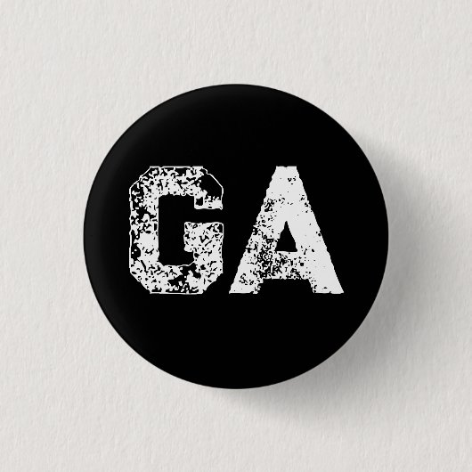 Anfangsbuchstaben Monogramm Schwarz Weiß Schlicht  Button (Vorderseite)