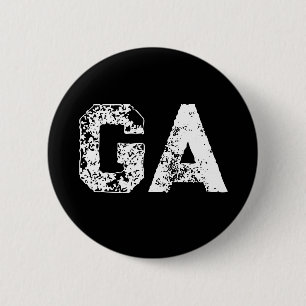 Anfangsbuchstaben Monogramm Schwarz Weiß Schlicht  Button