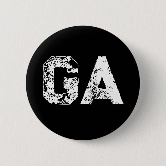 Anfangsbuchstaben Monogramm Schwarz Weiß Schlicht  Button (Vorderseite)