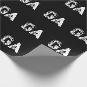 Anfangsbuchstaben Monogramm Schwarz Weiß Schlicht Geschenkpapier (Ecke)
