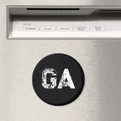 Anfangsbuchstaben Monogramm Schwarz Weiß Schlicht Magnet (In Situ (Geschirrspüler))