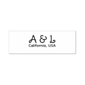 Anfangsbuchstaben-Monogramm-Stempel für Paare Permastempel (Design)