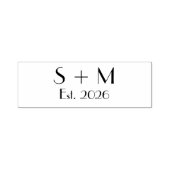 Anfangsbuchstaben-Monogramm-Stempel für Paare Permastempel (Design)