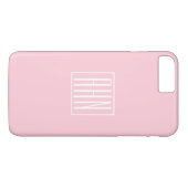 Anfangsbuchstaben Monogramm | Weiß auf Hellrosa Case-Mate iPhone Hülle (Rückseite (Horizontal))