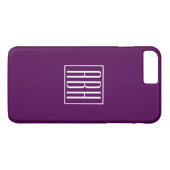 Anfangsbuchstaben Monogramm | Weiß auf Tiefpurpur Case-Mate iPhone Hülle (Rückseite (Horizontal))