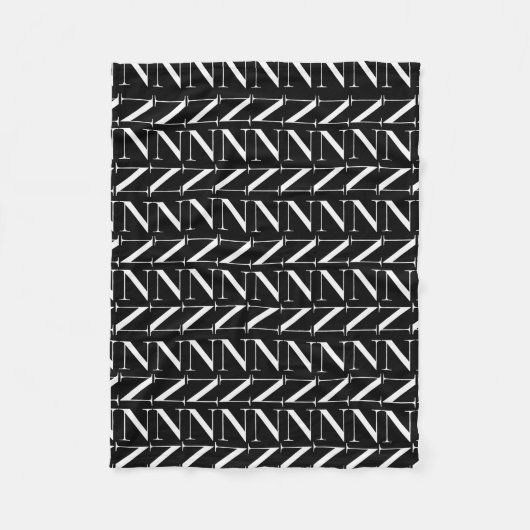 Anfangsbuchstaben N Fleecedecke (Vorderseite)