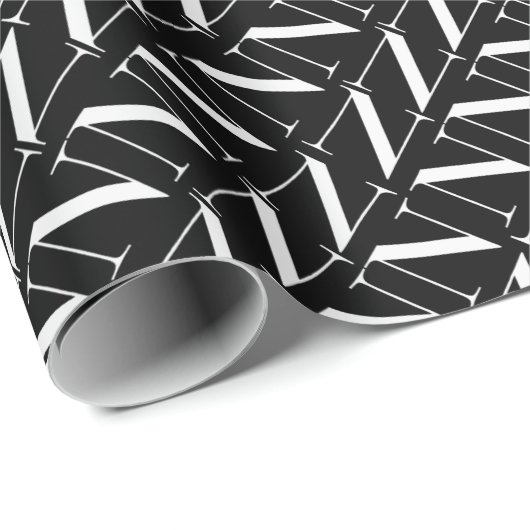 Anfangsbuchstaben N Geschenkpapier (Rolleneckpunkt)