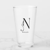 Anfangsbuchstaben N mit Nachname Glas (Vorderseite)