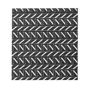 Anfangsbuchstaben N Notizblock