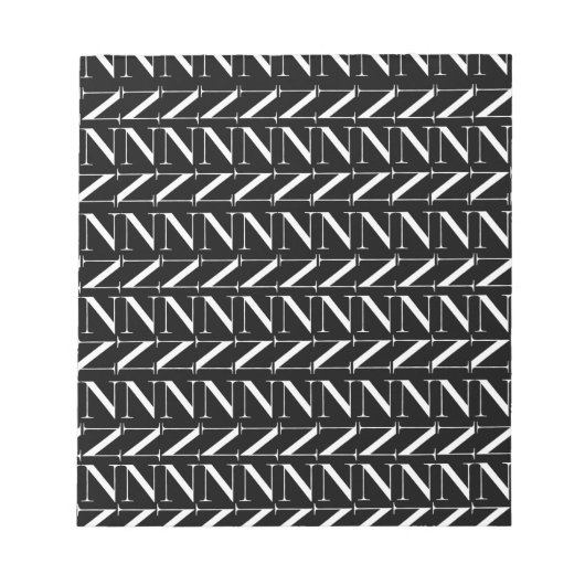 Anfangsbuchstaben N Notizblock (Vorderseite)