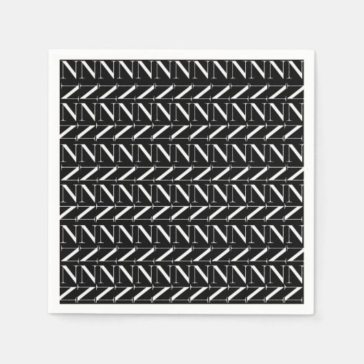 Anfangsbuchstaben N Serviette (Vorderseite)