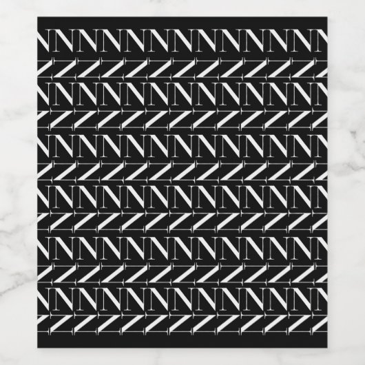 Anfangsbuchstaben N Weinetikett (Einzelnes Label)