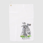 Anfangsbuchstaben Namensmonogramm Golfhandtuch (Vorderseite)