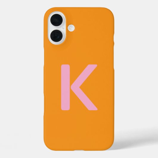 Anfangsbuchstaben Orange rosa Farbe Case-Mate iPhone Hülle (Rückseite)