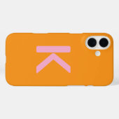 Anfangsbuchstaben Orange rosa Farbe Case-Mate iPhone Hülle (Rückseite (Horizontal))