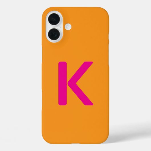 Anfangsbuchstaben Orangefarbene Farbe Case-Mate iPhone Hülle (Rückseite)