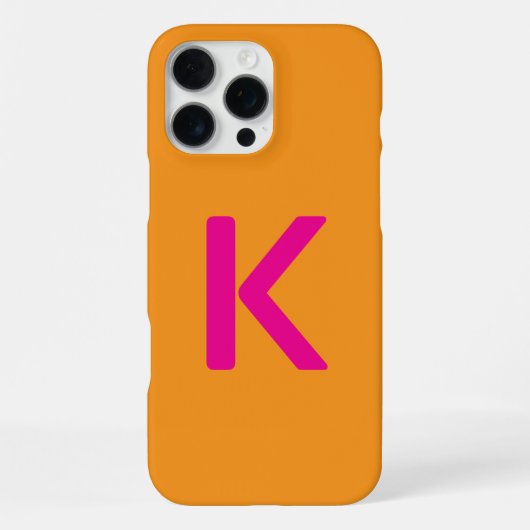 Anfangsbuchstaben Orangefarbene Farbe iPhone Hülle (Rückseite)