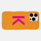Anfangsbuchstaben Orangefarbene Farbe iPhone Hülle (Rückseite (Horizontal))