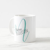 Anfangsbuchstaben Personalisiert Kaffeetasse (Vorderseite Links)