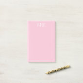 Anfangsbuchstaben Pink Post-it Klebezettel (Auf Schreibtisch)