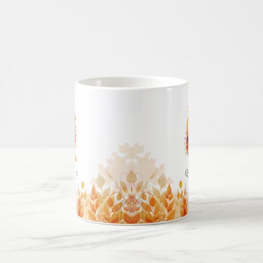 Anfangsbuchstaben Q-Herbstlaub Kaffeetasse (Mittel)
