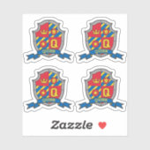 Anfangsbuchstaben Q individuelle Name Quinn Löwe W Aufkleber (Blatt)