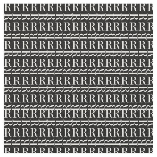 Anfangsbuchstaben R Stoff (Nahaufnahme)