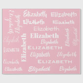 Anfangsbuchstaben rosa Personalisiertes Geschenk Geschenkpapier (Flach)