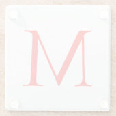 Anfangsbuchstaben rot mit Monogramm beruflich Glasuntersetzer (Rückseite)