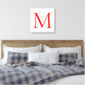 Anfangsbuchstaben rot mit Monogramm beruflich Leinwanddruck (Insitu (Schlafzimmer))