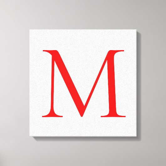 Anfangsbuchstaben rot mit Monogramm beruflich Leinwanddruck (Vorderseite)