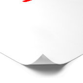 Anfangsbuchstaben rot mit Monogramm beruflich Poster (Ecke)
