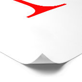 Anfangsbuchstaben rot mit Monogramm beruflich Poster (Ecke)