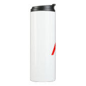 Anfangsbuchstaben rot Monogramm beruflich modern Thermosbecher (Nach links gedreht)